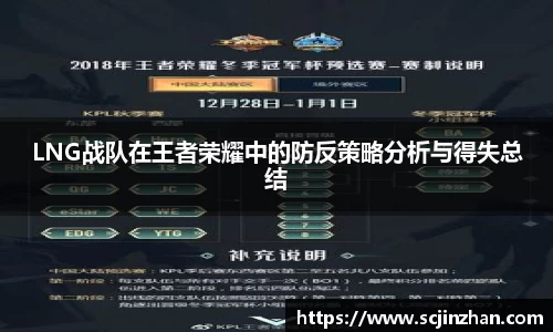 LNG战队在王者荣耀中的防反策略分析与得失总结